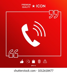 Telephone handset, telephone receiver icon