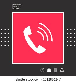 Telephone handset, telephone receiver icon