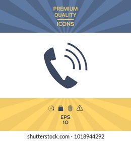 Telephone handset, telephone receiver icon