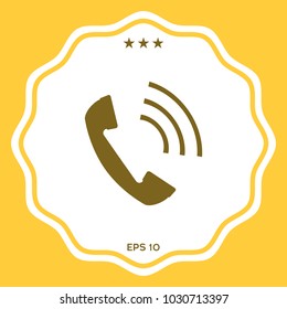 Telephone handset, telephone receiver icon