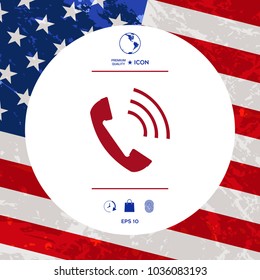 Telephone handset, telephone receiver icon