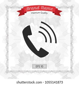 Telephone handset, telephone receiver icon