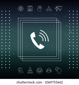 Telephone handset, telephone receiver icon