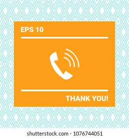 Telephone handset, telephone receiver icon