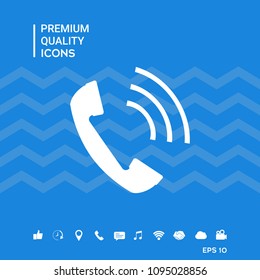 Telephone handset, telephone receiver icon