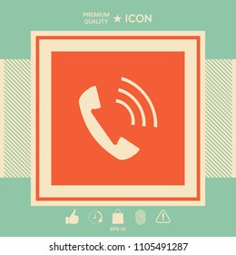 Telephone handset, telephone receiver icon
