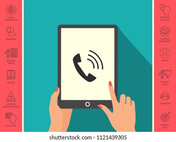 Telephone handset, telephone receiver icon