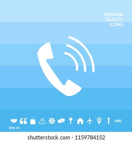 Telephone handset, telephone receiver icon