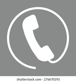 Telephone handset, telephone receiver icon