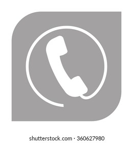 Telephone handset, telephone receiver icon