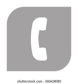 Telephone handset, telephone receiver icon