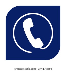 Telephone handset, telephone receiver icon