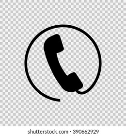 Telephone handset, telephone receiver icon