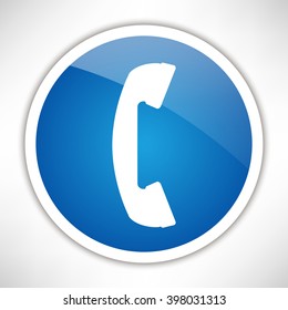 Telephone handset, telephone receiver icon