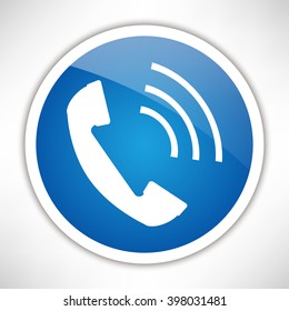 Telephone handset, telephone receiver icon