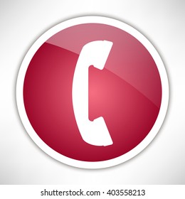 Telephone handset, telephone receiver icon