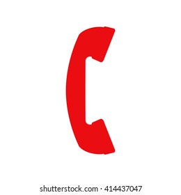Telephone handset, telephone receiver icon