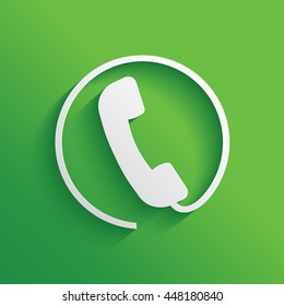 Telephone handset, telephone receiver icon