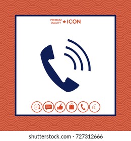 Telephone handset, telephone receiver icon