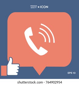 Telephone handset, telephone receiver icon