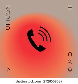 Telefone, ícone do receptor de telefone, elementos para seu design