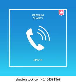 Telephone handset, telephone receiver icon. Graphic elements for your design