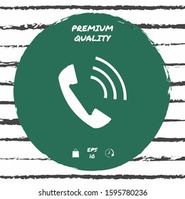 Telephone handset, telephone receiver icon. Graphic elements for your design