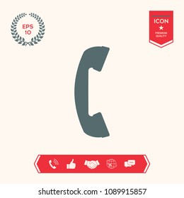 Telephone handset, telephone receiver symbol