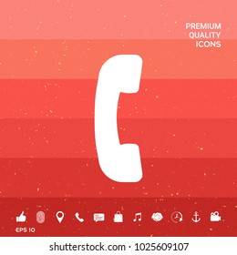 Telephone handset, telephone receiver symbol icon