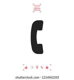 Telephone handset, telephone receiver symbol icon