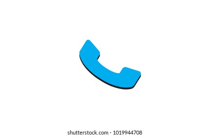 Telephone handset symbol, telephone receiver icon