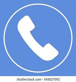 Telephone handset symbol, telephone receiver icon