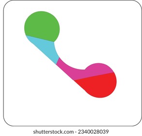 telephone or henphon shape logo