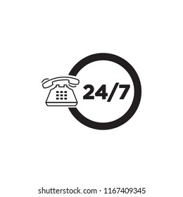 telephone hotline icon retro style 