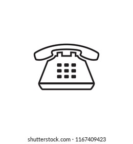 telephone hotline icon retro style 