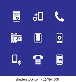 telephone icon. 9 telephone vectors with tablets, cellphone, smartphone and telephone icons for web and mobile app