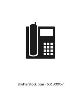 Telephone Icon Badge Vector