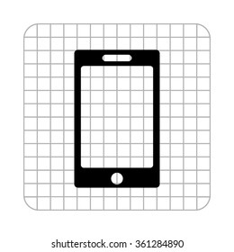 telephone icon  - black vector icon