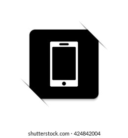 telephone icon  - black vector icon