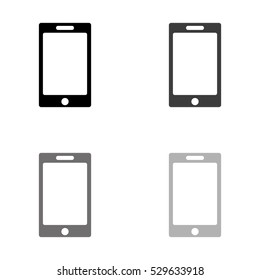 telephone icon -  black vector icon