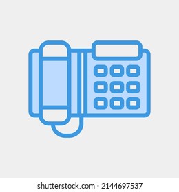 Telephone icon in blue style, use for website mobile app presentation