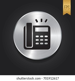 Telephone Icon Button Symbol Vector Design Graphic Silhouette