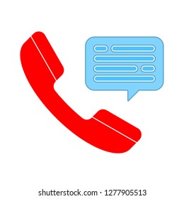 telephone icon- telephone call isolated, handset illustration - Vector telephone