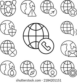 Telephone icon in a collection with other items