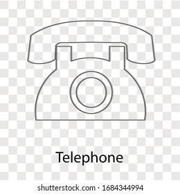 Telephone  icon concept on transparency background. Creative idea design. Flat vector illustration for template, brochure or presentation.
