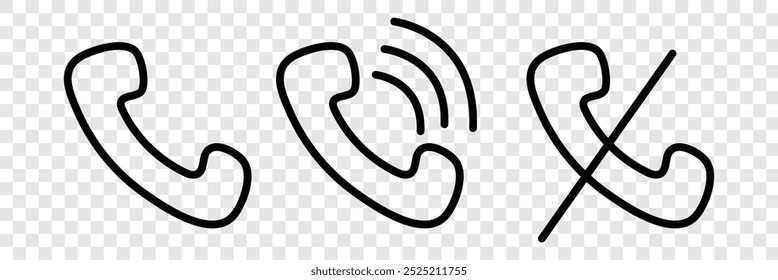 Telephone icon. Contact us, communication icon set. Phone, call vector icon. Vector illustration.