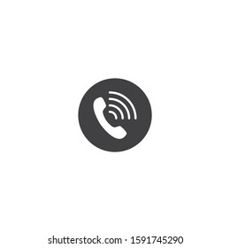 Telephone icon customer service call logo vector flat design