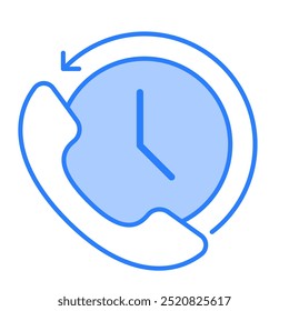 Telephone icon. Customer service, Support, Help desk, Telephone, Customer support, call, Call center, Customer care, Time call. Vector icon illustration