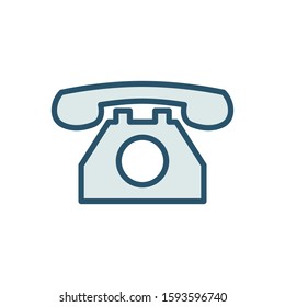 Telephone icon design template, color style