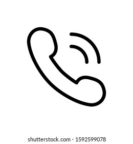 Telephone icon design template, editable stroke